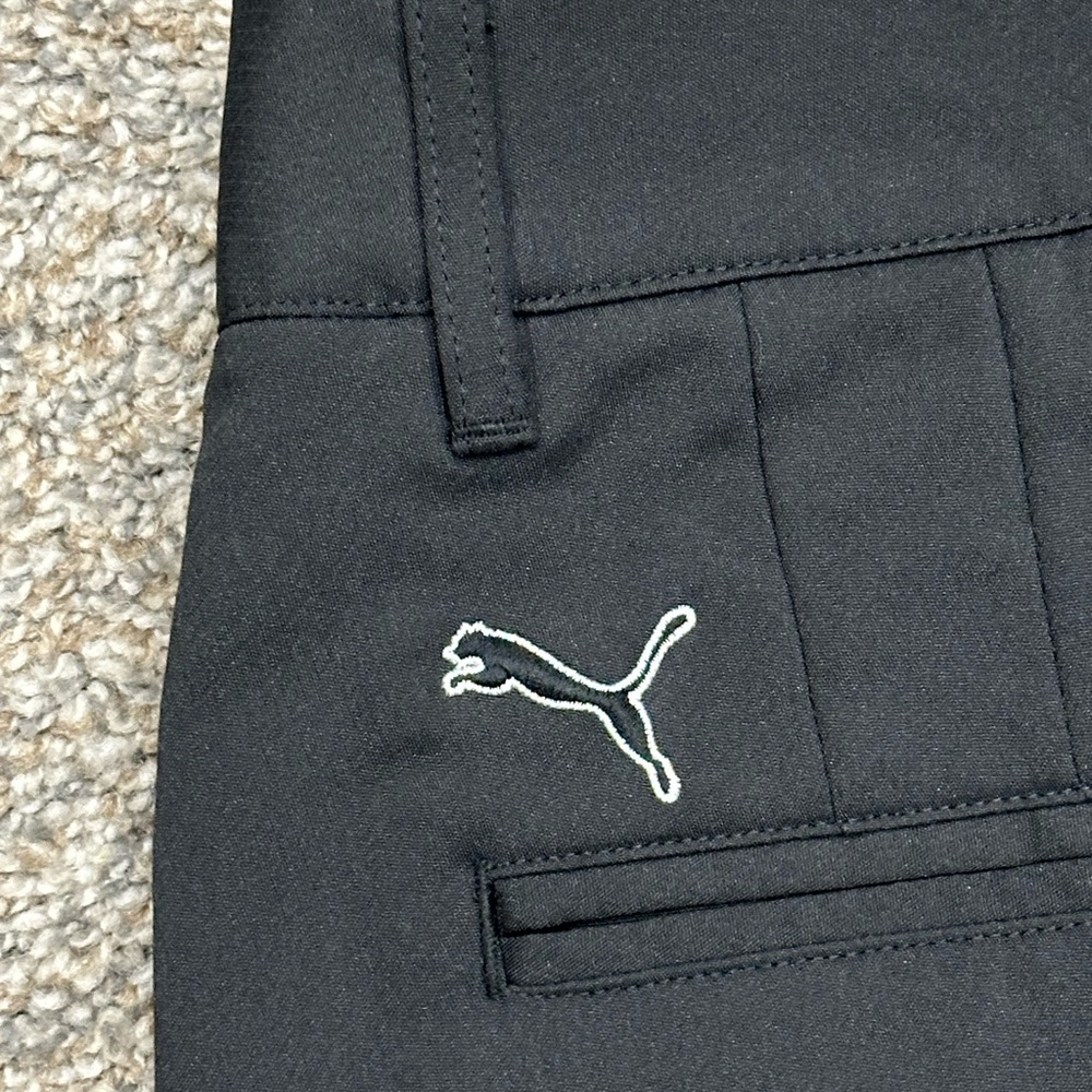 Women's Puma 4 Small Golf Shorts Black Bermuda Chino Khakis Stretch Active - Picture 7 of 10
